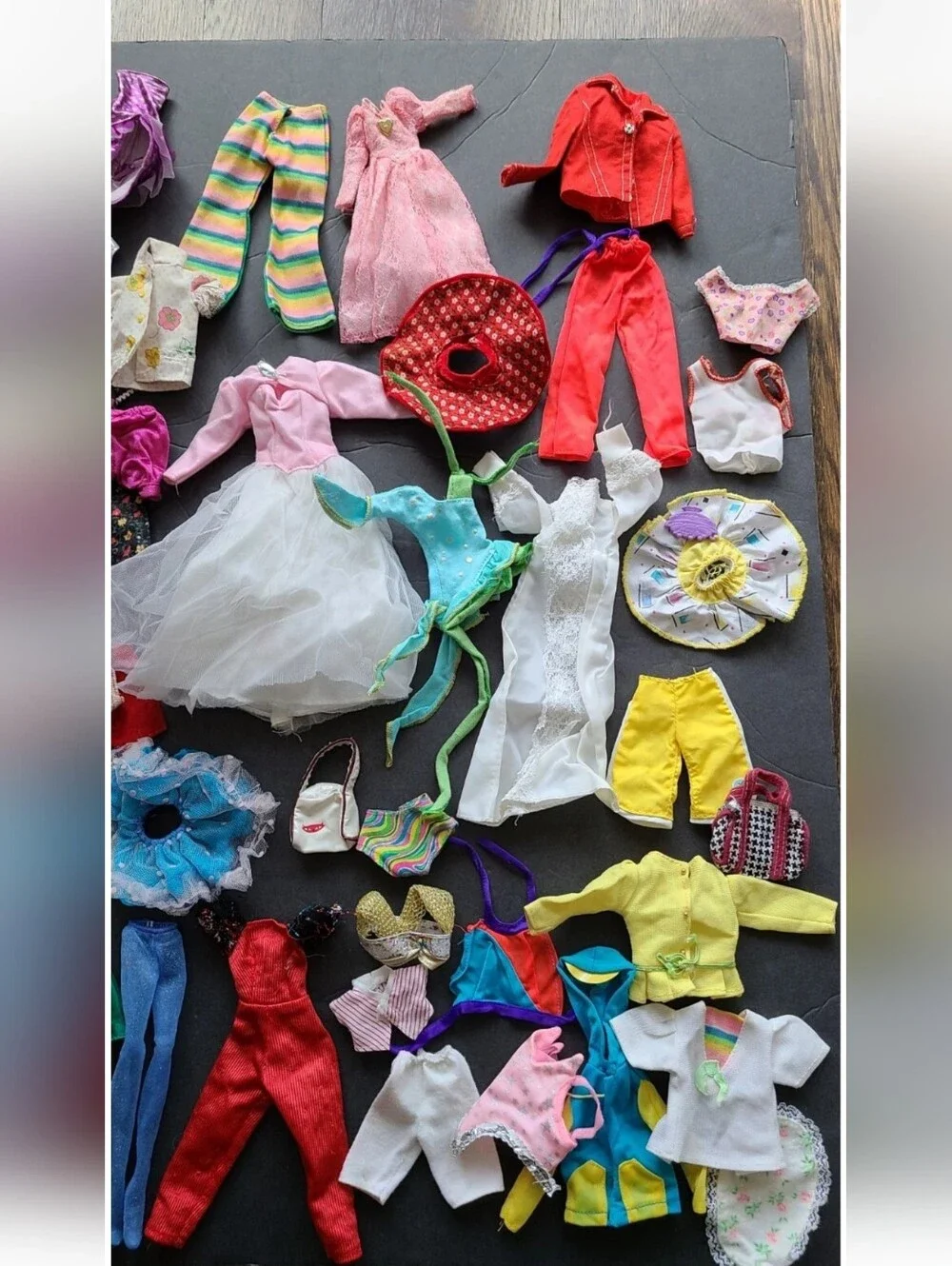 Vintage Doll Clothes Lot - Mixed Colors